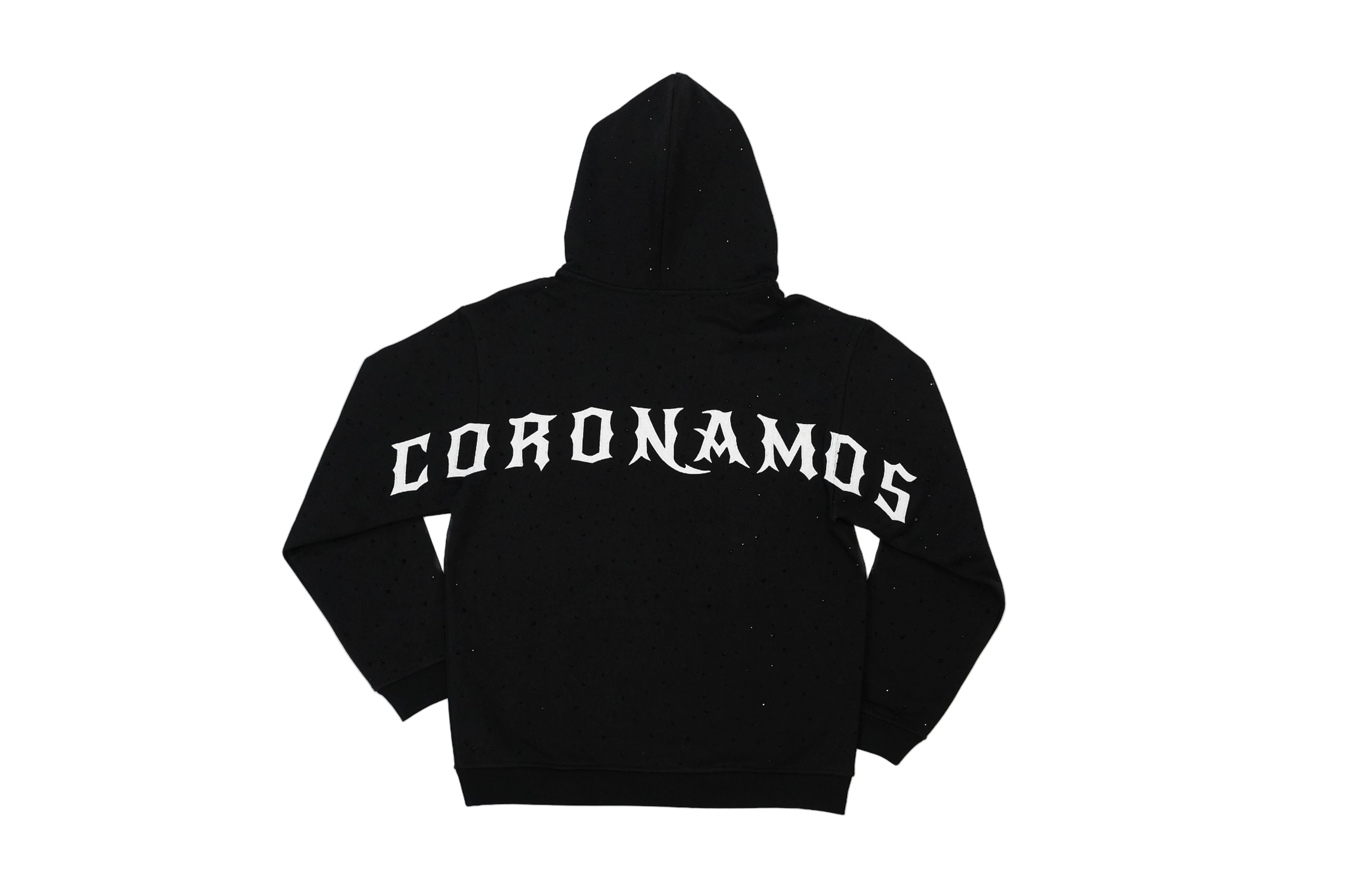 Coronamos Black Rhinestone Hoodie