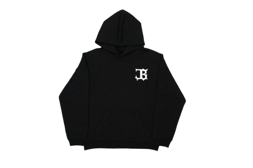 Coronamos Black Rhinestone Hoodie