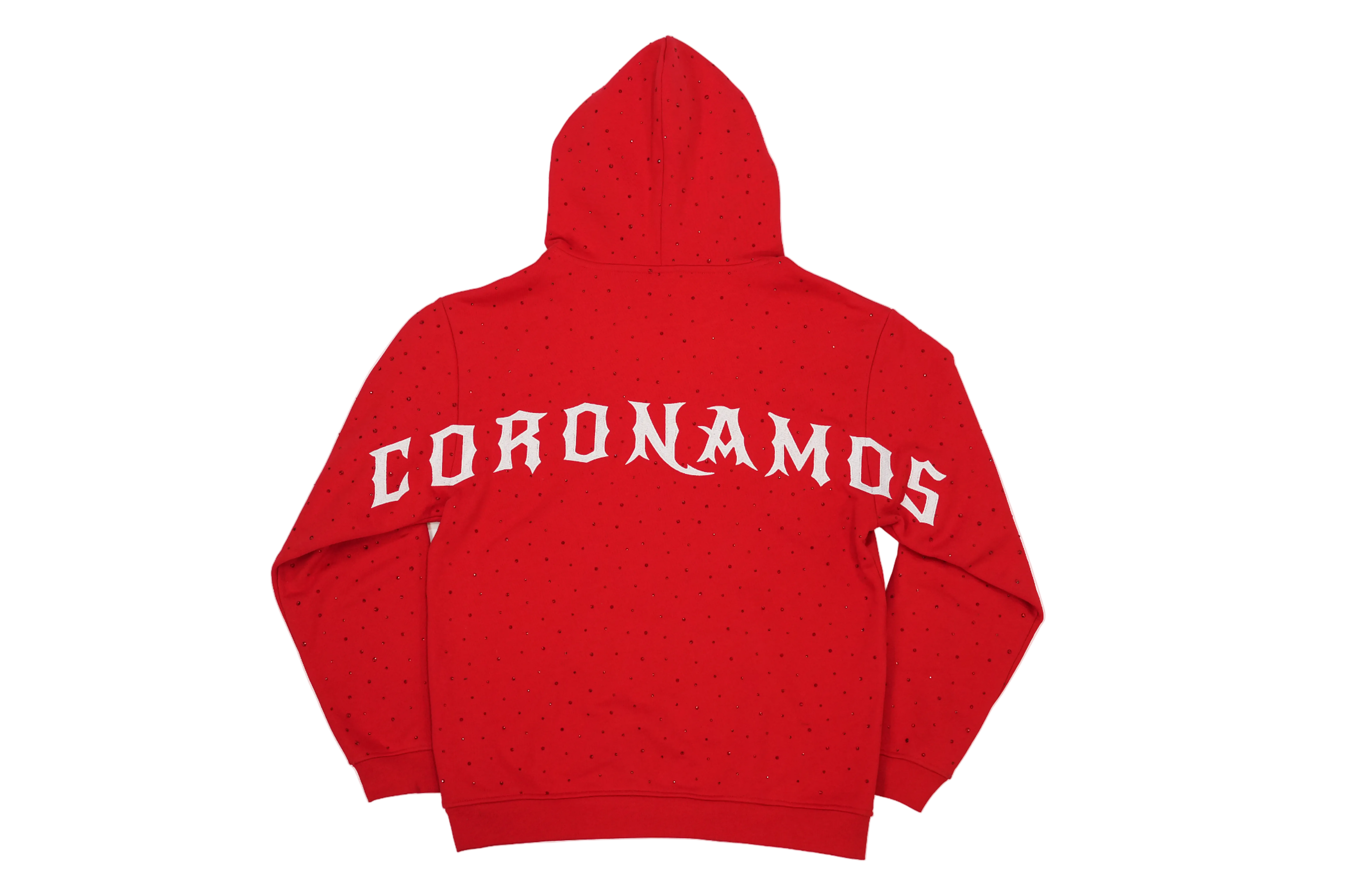 Coronamos Red Rhinestone Hoodie