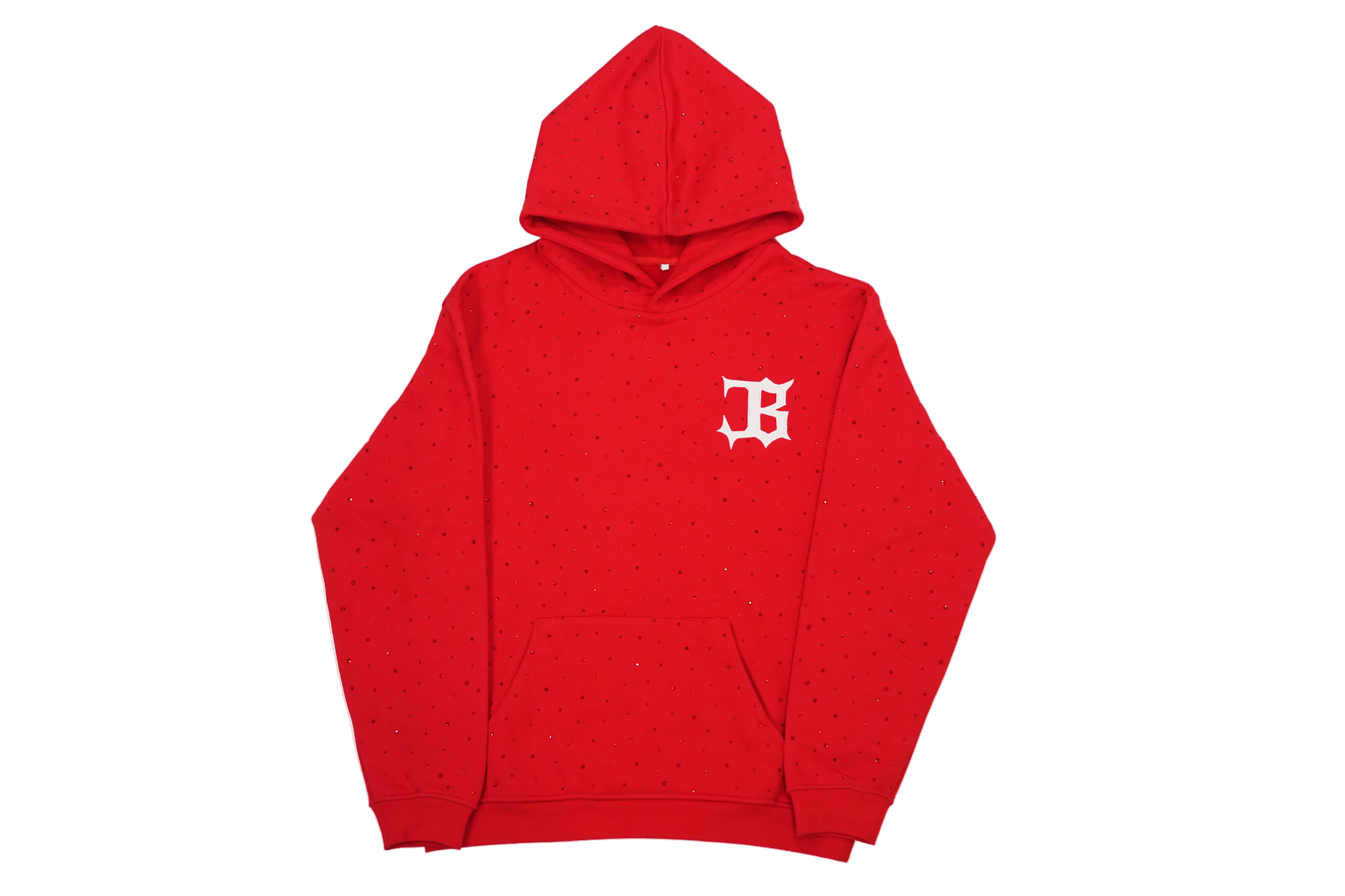 Coronamos Red Rhinestone Hoodie